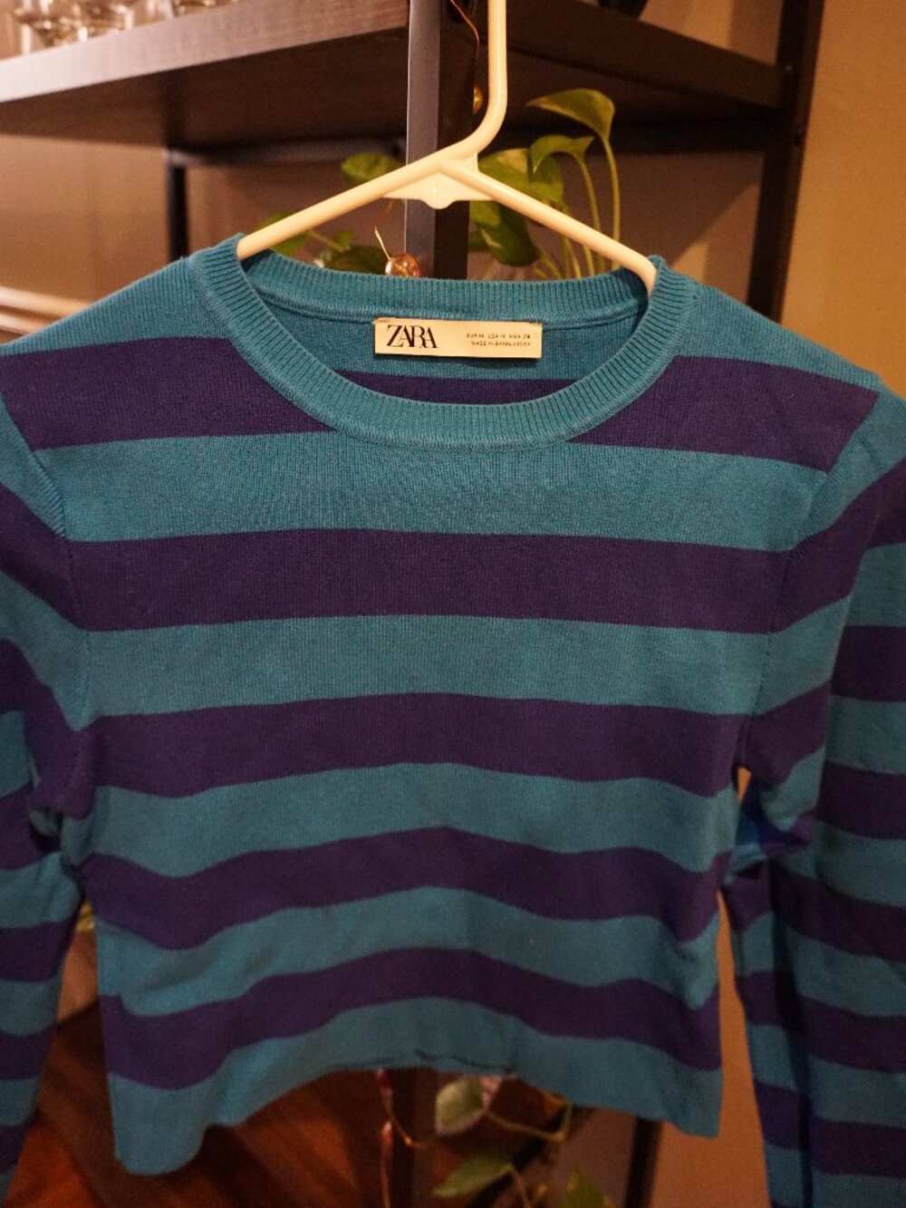 Zara cropped stripped sweater